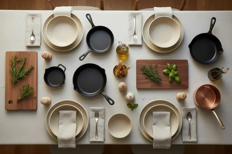 Kitchen essentials collection - cookware and dining accessories