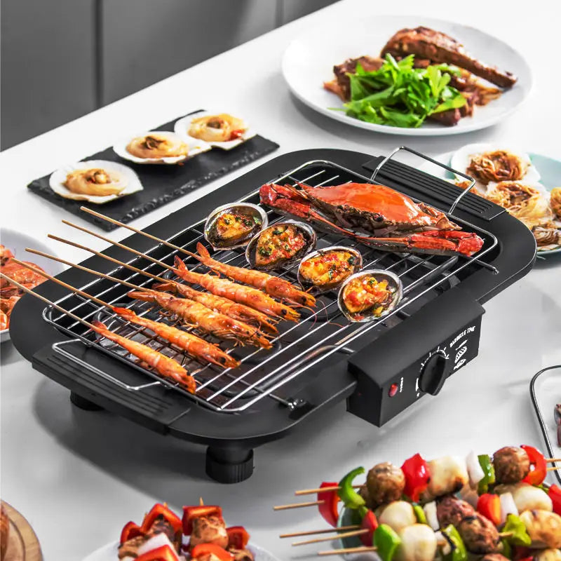 PORTABLE ELECTRIC BBQ  GRILL INDOOR & OUTDOOR COLUR BLACK