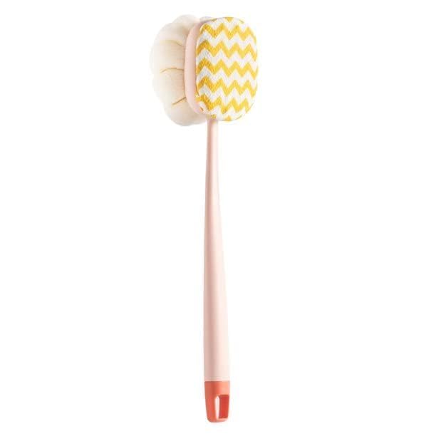 2-in-1 Loofah Bath Brush – Long-Handle Dual-Sided Scrubber for Enhanced Back Cleaning and Exfoliation