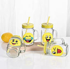 JoySip™ Mason Jar Smiley Emoji Cup – Premium Quality