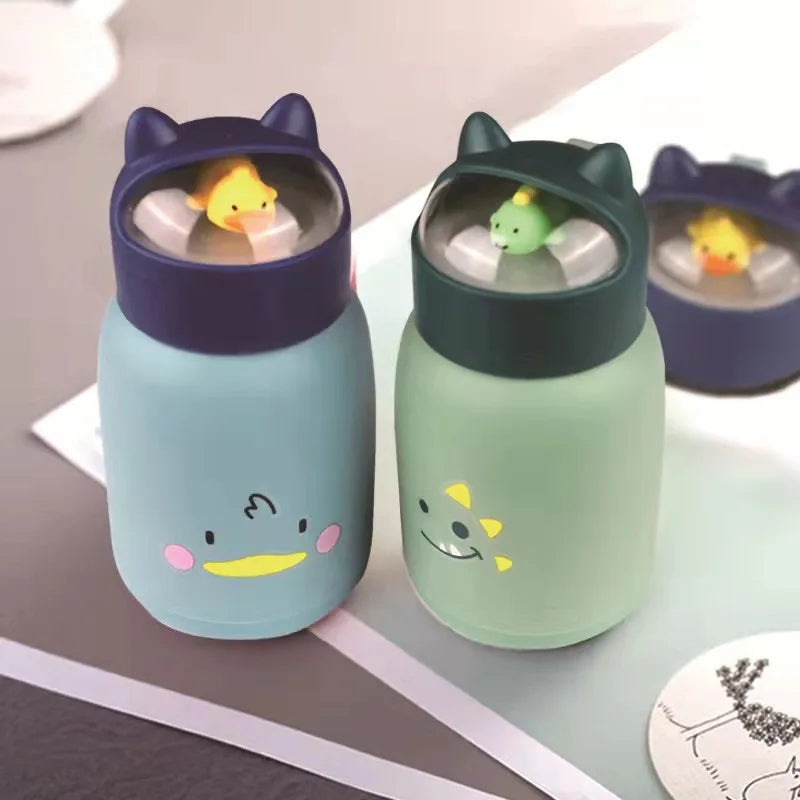 Kawaii WhimsyKids™ Animal Dome Glass Bottle  Premium Quality