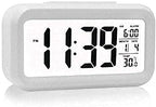White Digital Alarm Clock – Multi-Feature Desk Timepiece with Date, Temperature, and Alarm Functions Premium Quality Single Deals™