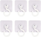 Single Deals™ 360 Degrees Transparent Hook White 3.34 inch x 2.95 inch