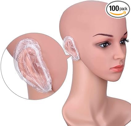 100-Piece Disposable Waterproof Ear Covers - Essential Protective Shields for Hair Coloring, Showering, and Salon Treatments Premium Quality Single Deals™