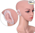 100-Piece Disposable Waterproof Ear Covers - Essential Protective Shields for Hair Coloring, Showering, and Salon Treatments Premium Quality Single Deals™