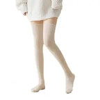 Cozy Ribbed Wool-Blend Over-the-Knee Socks for Women - Soft, Warm, and Stretchy High-Leg Hosiery for Stylish Winter Comfort Premium Quality Single Deals™