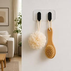 Single Deals™ 2 in 1 Self Adhesive Kitchen Wall Hooks (black colour) Premium Quality