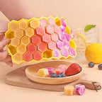 37-Cavity Hexagonal Ice Cube Tray Honey Comb  – Flexible Silicone Mold for Creative Fruit Infusions, Cocktails, and Kitchen Organization Premium Quality Single Deals™