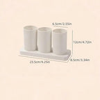 Minimalist Tableware Storage Organizer Set – 3-Piece Countertop Cutlery Holder for Organized Kitchen Essentials Premium Quality Single Deals™