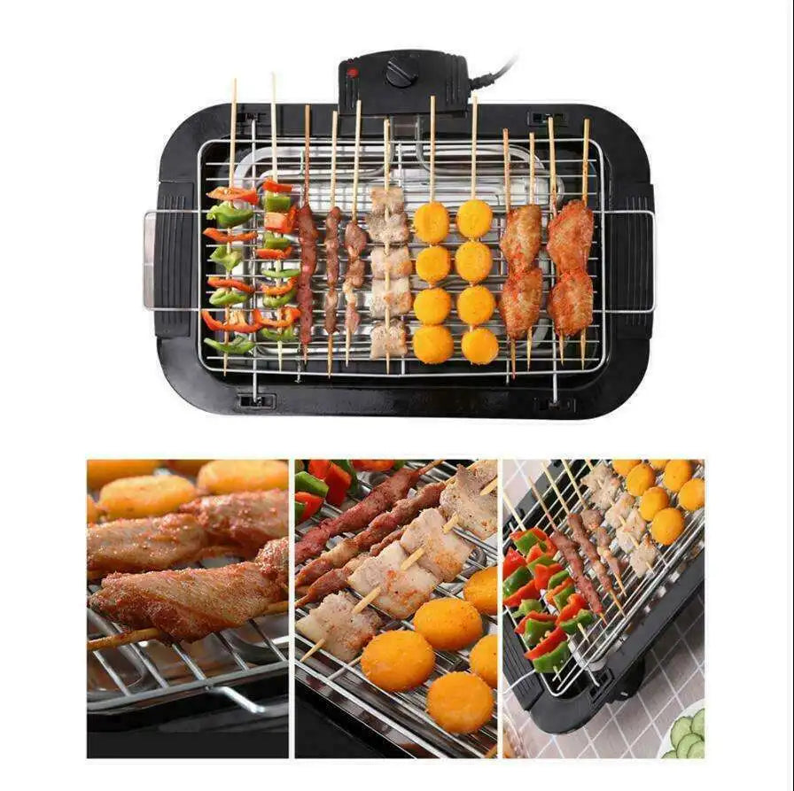 PORTABLE ELECTRIC BBQ  GRILL INDOOR & OUTDOOR COLUR BLACK