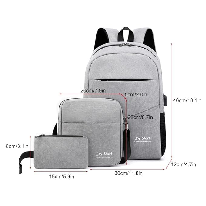 Single Deals™ 3 Pcs Backpack & Shoulder Bag Set - Premium Quality