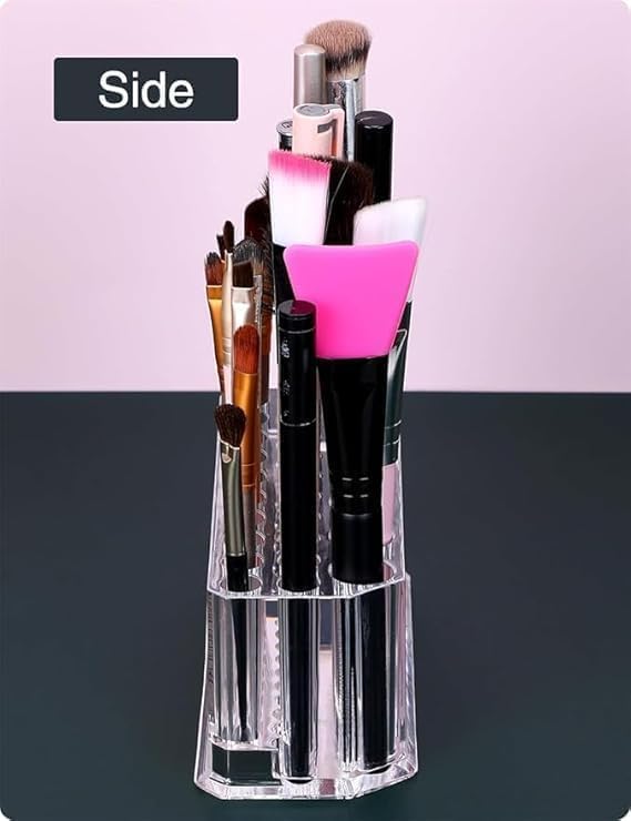 26-Slot Professional Makeup Brush Stand – High-Capacity Acrylic Organizer for Cosmetic Tool Storage Premium Quality Single Deals™