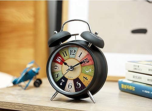 Rembo Alarm Clock – Vintage-Inspired Twin-Bell Timepiece with Colorful Multi-Segment Dial for Curated Home Decor Single Deals™