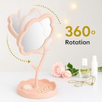 Premium Flower-Shaped Desktop Makeup Mirror – Large-Size Decorative Vanity Accessory for Enhanced Grooming