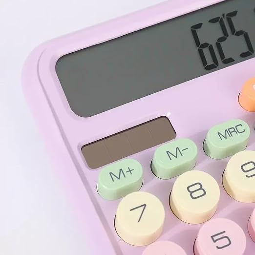 Pastel Aesthetic Desktop Electronic Calculator – Functional, Multi-Color Button Display for Home, Office, and School Use Premium Quality Single Deals™