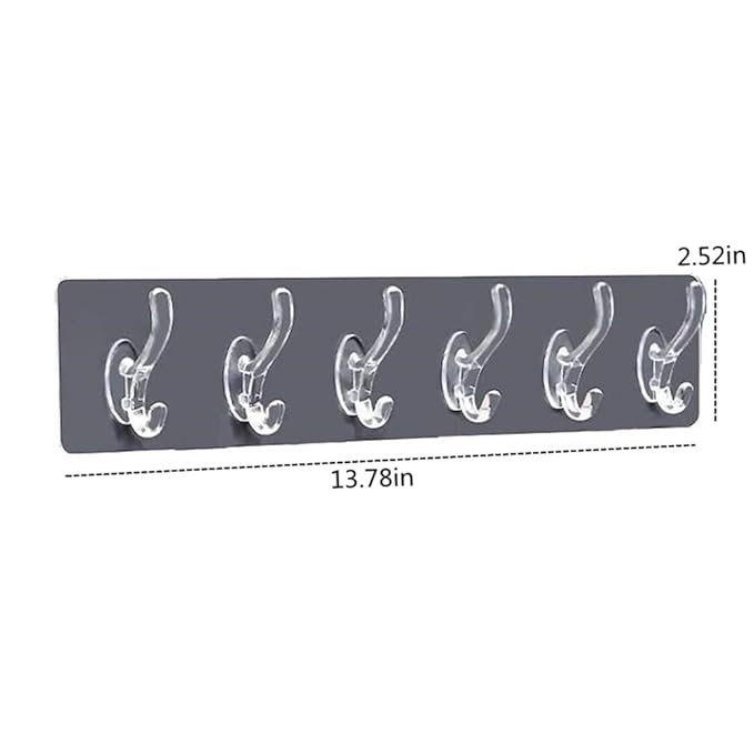Single Deals™ 6 Pcs Silver Sticker Hook Premium Quality