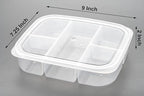 5-Grid Fridge Storage Box – Airtight Multi-Compartment Container for Fresh Produce, Ingredients, and Kitchen Organization Premium Quality Single Deals™