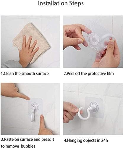 Single Deals™ 360 Degrees Transparent Hook White 3.34 inch x 2.95 inch