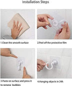 Single Deals™ 360 Degrees Transparent Hook White 3.34 inch x 2.95 inch