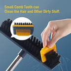 Stainless Steel Floor Cleaner Mop Brush Swiper with Strong Bristle | 2 in 1 Scrape Floor Scrubbing Brush with Long Handle