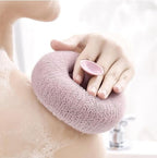 Premium Round Loofah Scrubbing Brush – Ergonomic Exfoliating Sponge for Gentle Body Cleansing