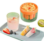 Round Ice Cream Candy Molds with Sticks for Kids Summer Party | Reusable Popsicles Candy Molds | 8 Candy Mold Maker (Multicolour)