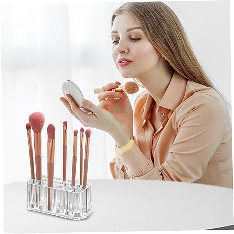 26-Slot Professional Makeup Brush Stand – High-Capacity Acrylic Organizer for Cosmetic Tool Storage Premium Quality Single Deals™