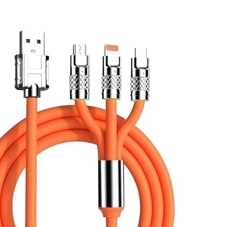 Premium 3-in-1 Universal Mobile Charging Cable – High-Performance Versatile Connectivity
