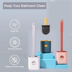 Silicon Toilet Brush with Slim Holder – Sophisticated Maintenance Solution Premium Quality SingleDeals™