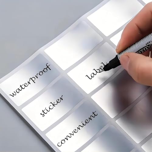 Single Deals™ 10 Sheet Matt Silver Label Paper 20*40mm Premium Quality