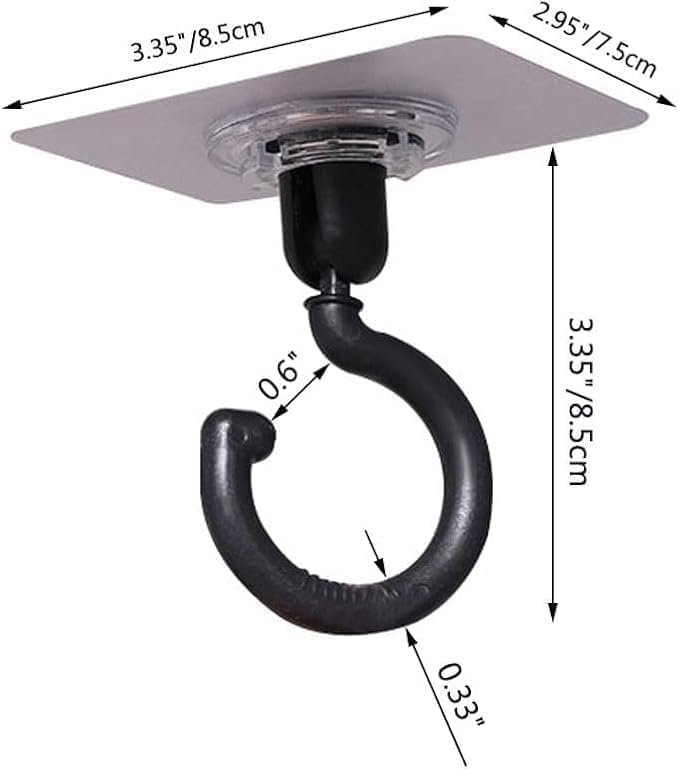 Single Deals™ 360 Degrees Transparent Black Hook