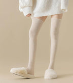 Cozy Ribbed Wool-Blend Over-the-Knee Socks for Women - Soft, Warm, and Stretchy High-Leg Hosiery for Stylish Winter Comfort Premium Quality Single Deals™