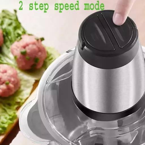 Single Deals™ 2L Food Blender  [Premium Quality] Electric Stainless Steel Food Processor & Meat Mincer | 2L High-Speed Chopper for Vegetables, Fruits, and Meat | Kitchen Multi-Tasking Machine Silver ( PACK OF 1 )
