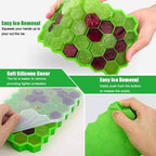 37-Cavity Hexagonal Ice Cube Tray Honey Comb  – Flexible Silicone Mold for Creative Fruit Infusions, Cocktails, and Kitchen Organization Premium Quality Single Deals™