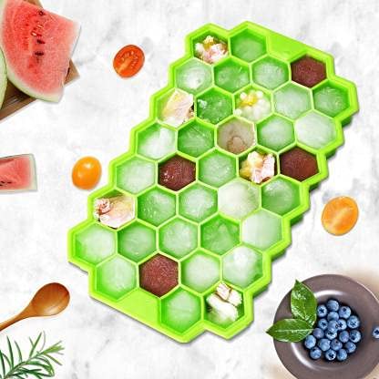 37-Cavity Hexagonal Ice Cube Tray Honey Comb  – Flexible Silicone Mold for Creative Fruit Infusions, Cocktails, and Kitchen Organization Premium Quality Single Deals™