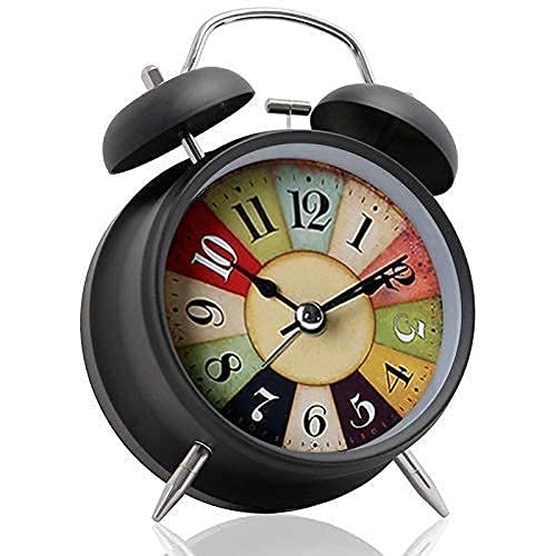 Rembo Alarm Clock – Vintage-Inspired Twin-Bell Timepiece with Colorful Multi-Segment Dial for Curated Home Decor Single Deals™