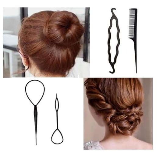 6-Piece Black Hair Styling Maker Tool Set – Professional DIY Hair Accessory Kit