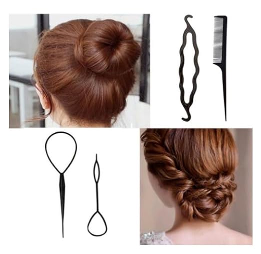 6-Piece Black Hair Styling Maker Tool Set – Professional DIY Hair Accessory Kit