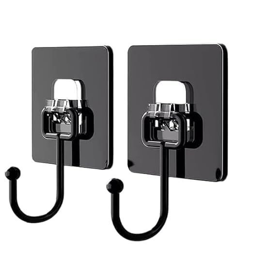 Single Deals™ 7 X 7 Black Large Hook Sticker