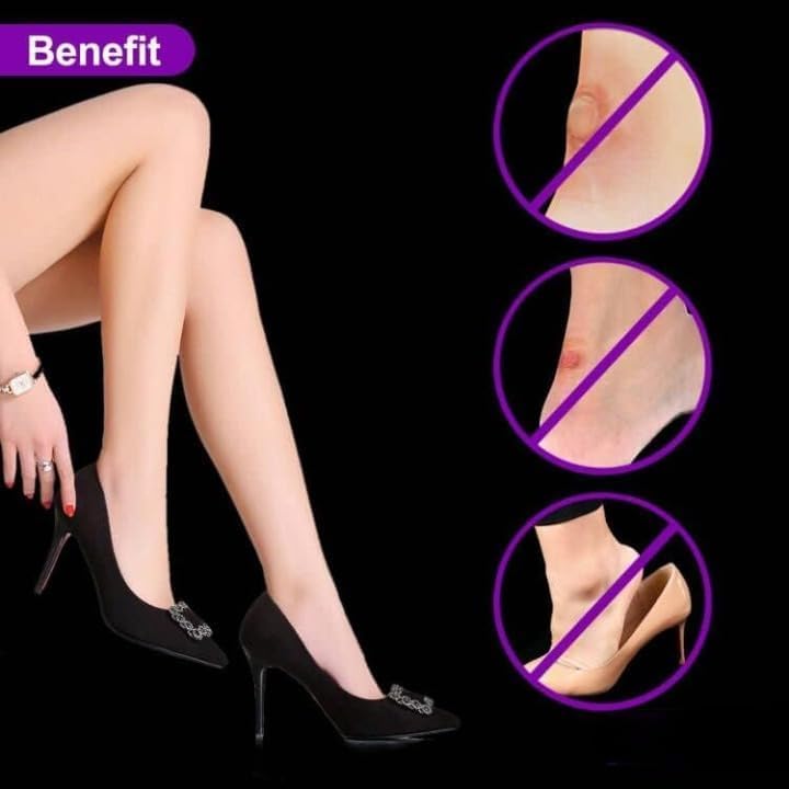 Comfortable Silicone Gel Heel Grips for High Heels - Anti-Slip Adhesive Cushion Pads for Improved Fit, Blister Prevention, and All-Day Comfort Premium Quality Single Deals™