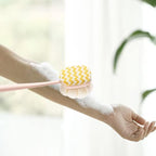 2-in-1 Loofah Bath Brush – Long-Handle Dual-Sided Scrubber for Enhanced Back Cleaning and Exfoliation