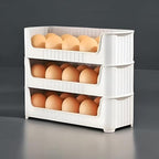 Set of 3 Stackable Egg Tray – Modular Space-Saving Refrigerator Storage Container for Freshness and Kitchen Organization Premium Quality Single Deals™