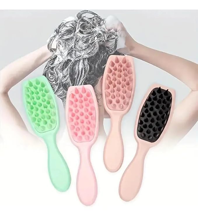 Premium Shampoo Brush with Long Handle – Ergonomic Scalp Massager and Cleanser