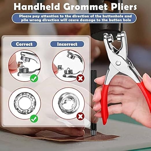 Single Deals™ Grommet Eyelet Plier Button Set - Premium Quality