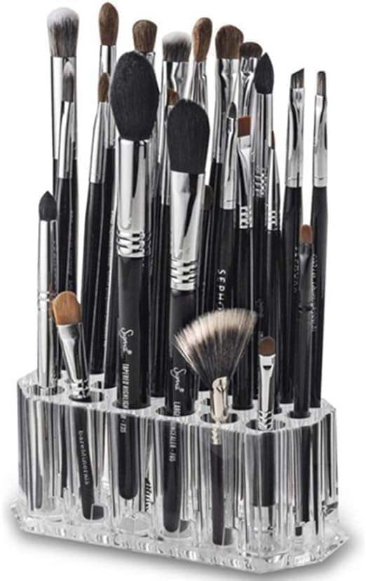 26-Slot Professional Makeup Brush Stand – High-Capacity Acrylic Organizer for Cosmetic Tool Storage Premium Quality Single Deals™