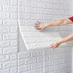 3D White Brick Wallpaper – Premium Textured Wall Decor