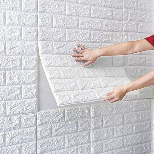 3D White Brick Wallpaper – Premium Textured Wall Decor