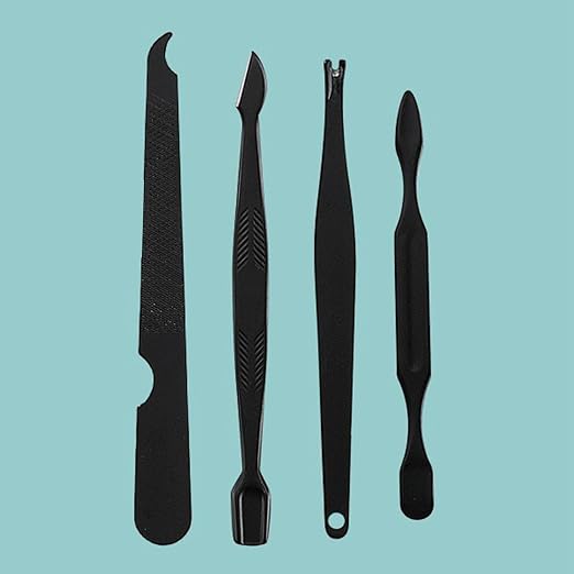 12-Piece Professional Blue Manicure Set - Complete Stainless Steel Grooming Kit in Premium Travel Case for Comprehensive Nail and Personal Care Premium Quality Single Deals™