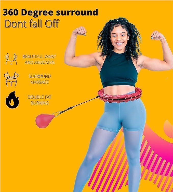 Adjustable Weighted Fitness Hoop – Smart Detachable Waist Trainer for Core Strengthening and Calorie Burning Premium Quality Single Deals™