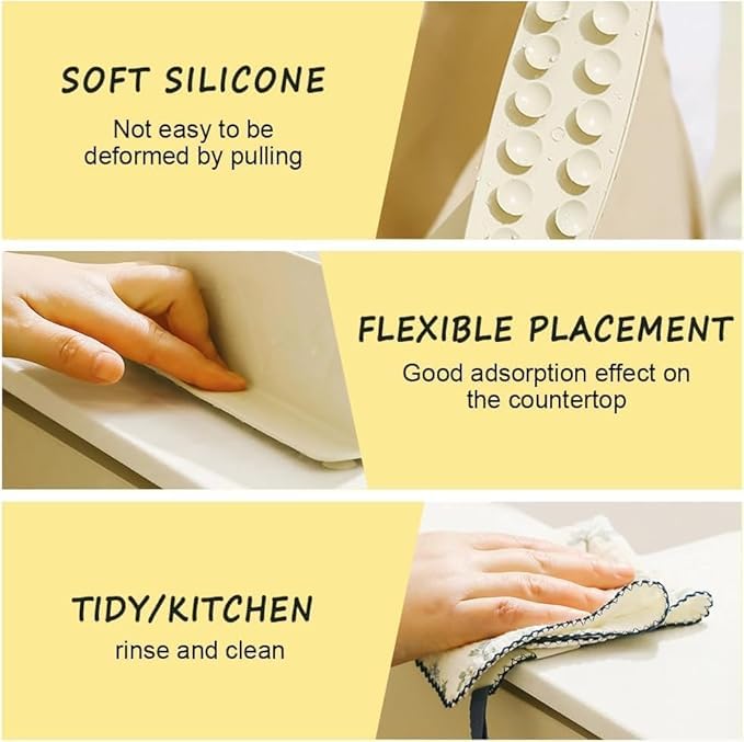 Sink Splash Guard 12x4 Inch Silicone Kitchen Water Suction Cup – Sophisticated Maintenance Solution Premium Quality SingleDeals™
